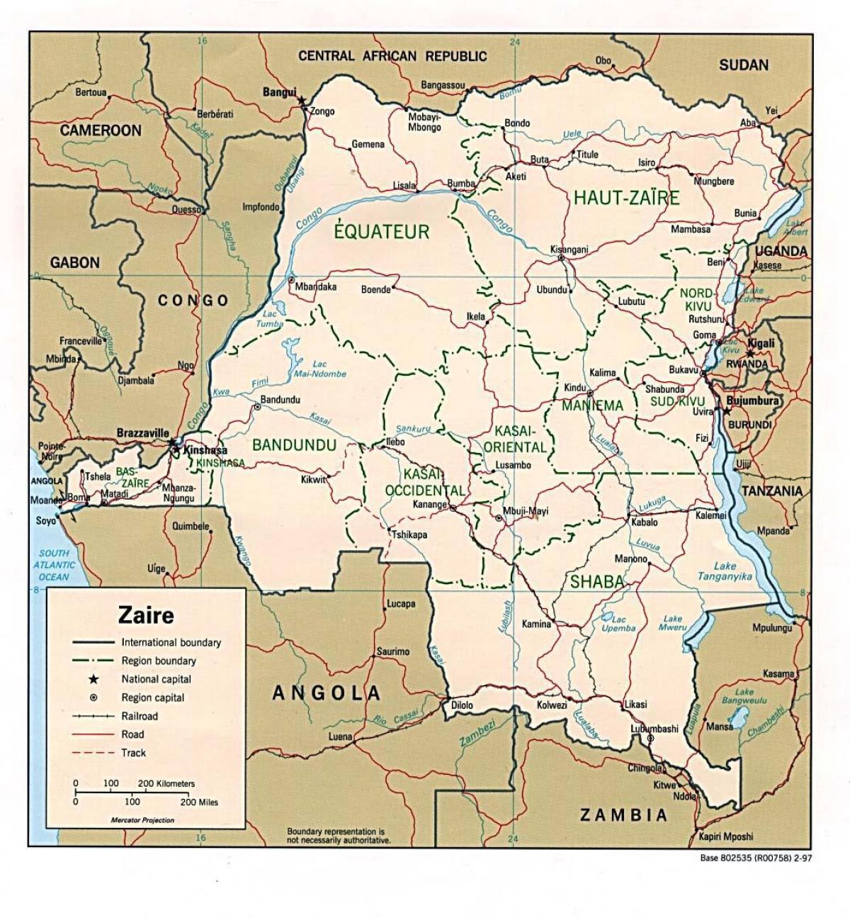 zaire afrika térkép